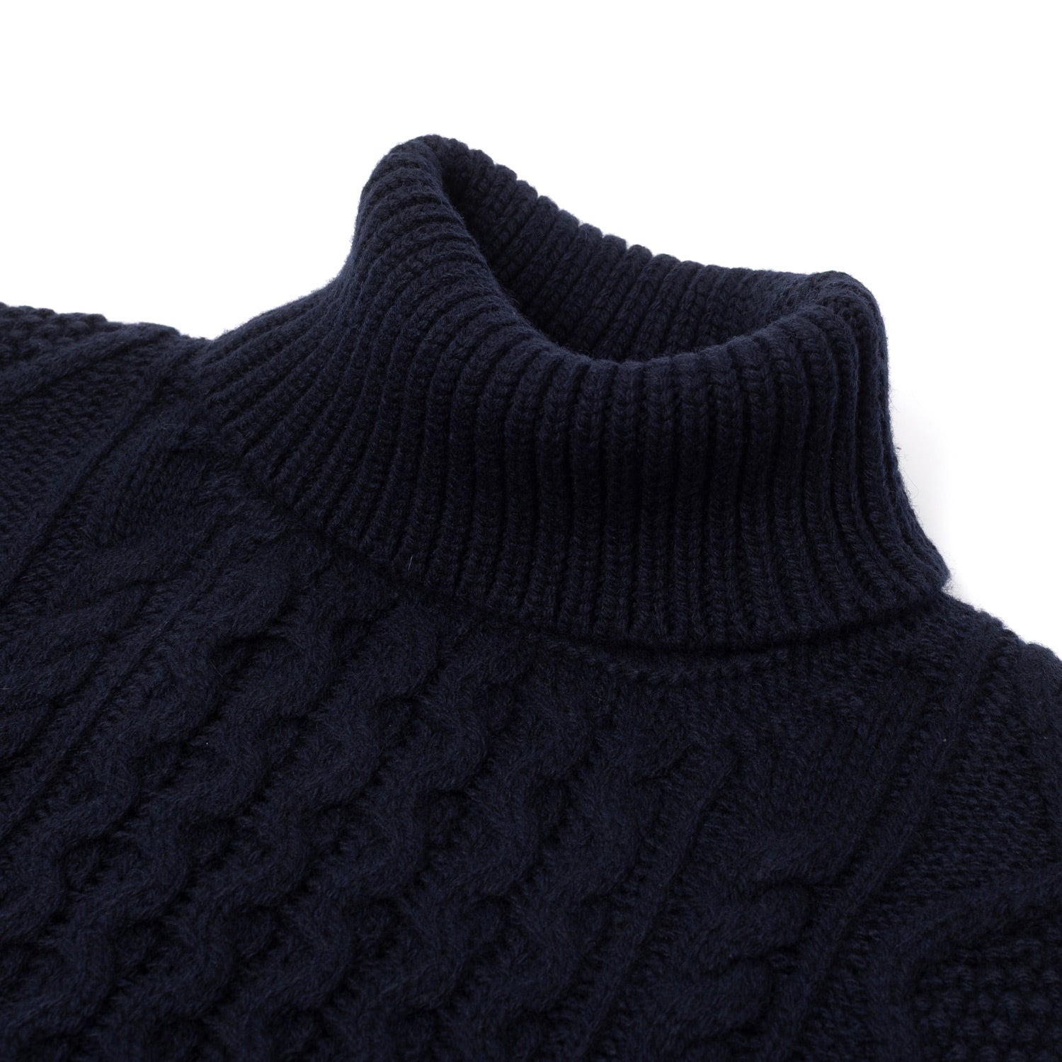 Rollkragen-Pullover "Iconic Aran" aus Lambswool und Kaschmir - Original Knit